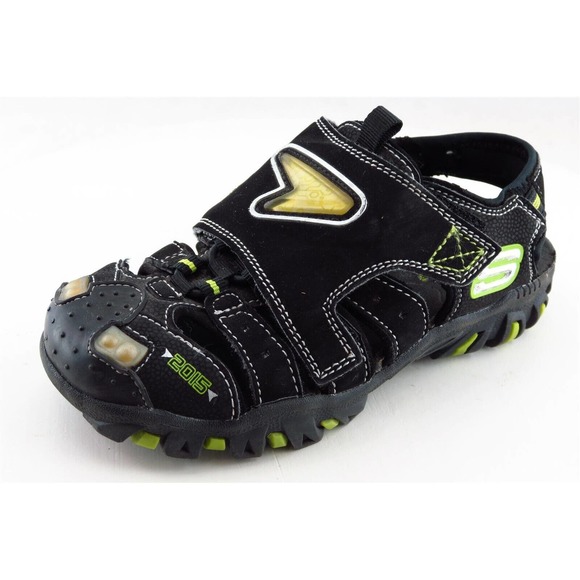 Skechers Luminators Black Synthetic Sandals Toddler Boys‎ Sz 12 - Picture 1 of 6
